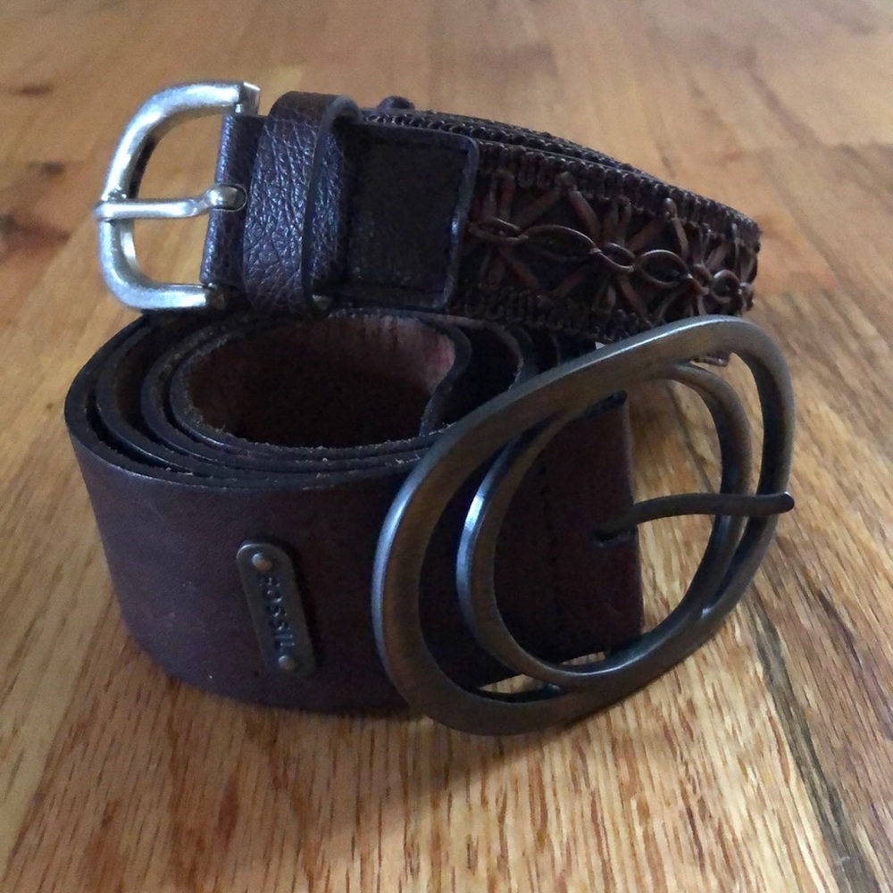 BUNDLE of TWO brown belts